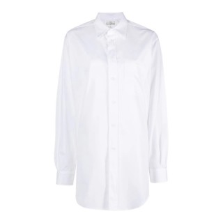 【Maison Margiela】時尚流行前口袋設計襯衫(白)