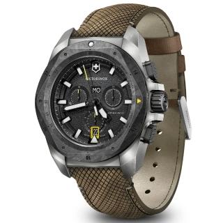 【VICTORINOX 瑞士維氏】I.N.O.X. Chrono 碳纖維錶圈 幾何設計 計時腕錶 禮物推薦 畢業禮物(VISA-241988.1)