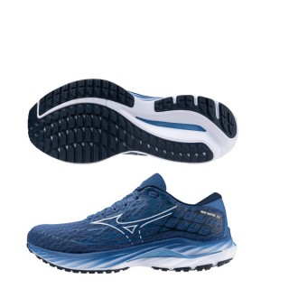 【MIZUNO 美津濃】WAVE INSPIRE 20 SW 男款 慢跑鞋 湛藍白(J1GC244506)