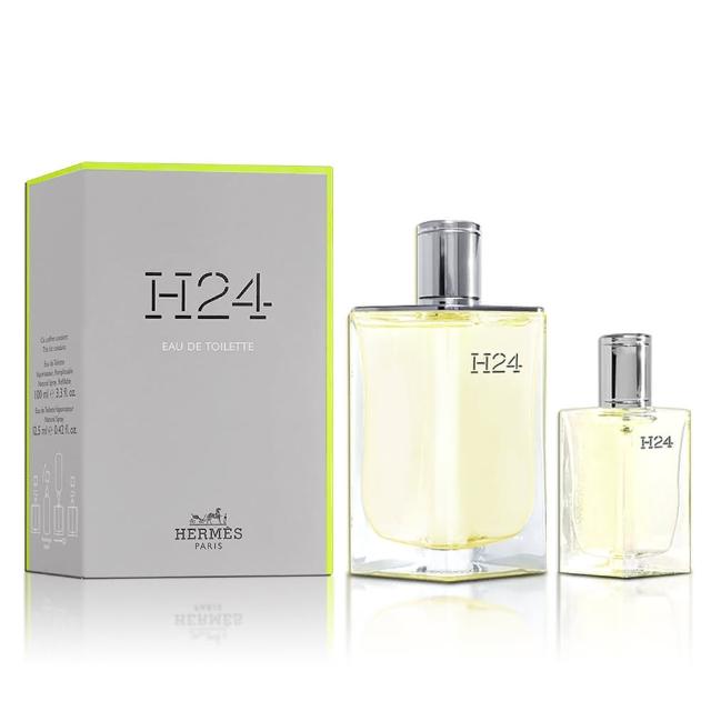 【Hermes 愛馬仕】H24淡香水100ml 節慶香氛禮盒(淡香水100ml+