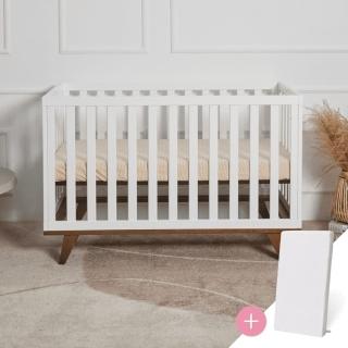 【Lebaby 樂寶貝】Denmark丹麥三合一嬰兒床+高密度支撐棉床墊(嬰兒床/成長床/美式小沙發)