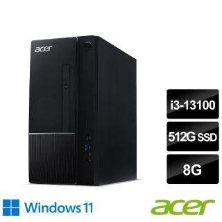 【Acer 宏碁】27型電競螢幕組★i3四核電腦(Aspire TC-1770/i3-13100/8G/512G SSD/W11)