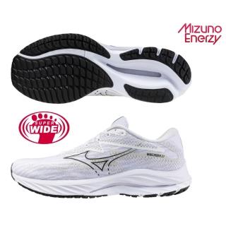 【MIZUNO 美津濃】慢跑鞋 男鞋 運動鞋 緩震 一般型 超寬楦 RIDER 白銀 J1GC230458(993)