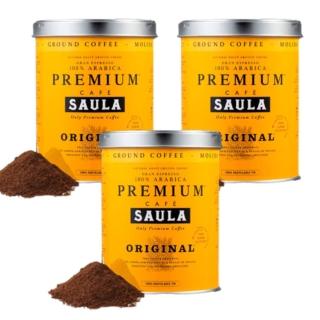 即期品【SAULA】頂級優選咖啡粉250g 3入組(100%阿拉比卡 西班牙國寶級 米其林等級 全自動咖啡機 送禮首選)