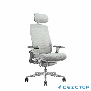 【DEZCTOP】Arc 人體工學椅-白(透氣減壓｜雙弧背框｜ 完美支撐｜ 高舒適度)