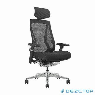 【DEZCTOP】Arc 人體工學椅-黑(透氣減壓｜雙弧背框｜ 完美支撐｜ 高舒適度)