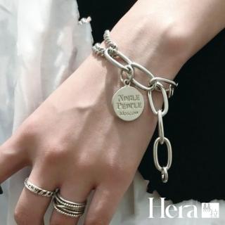 【HERA 赫拉】ll現貨ll歐美時尚嘻哈圓牌鍊條手鍊 H110120307(飾品)