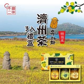 【韓味不二】韓國100%濟州島特產茶3入禮盒900G(春節禮盒/年節禮盒)