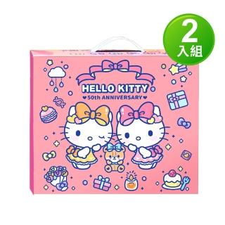 【KID-O】Hello Kitty 50周年馬克杯禮盒-612gX2盒(奶油口味-17gX12、巧克力口味-17gX12、草莓口味-17gX12)