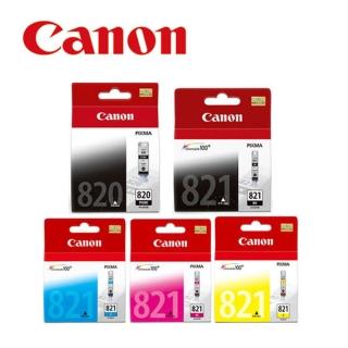 【Canon】CANON PGI-820BK+CLI-821BK/C/M/Y 原廠墨水匣組合(2黑3彩)
