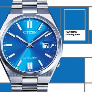 【CITIZEN 星辰】Mechanical PANTONE限定 時尚機械腕錶-藍40mm 母親節(NJ0158-89L)