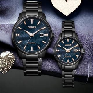 【CITIZEN 星辰】Eco-Drive 天川銀河限定款 時尚對錶 手錶 男錶 女錶 畢業 禮物(BM7595-89L+EW2595-81L)