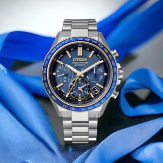 【CITIZEN 星辰】海王星 限量 鈦 GPS衛星對時光動計時手錶 男錶 禮物 手錶(CC4054-68L/藍色44.6mm)