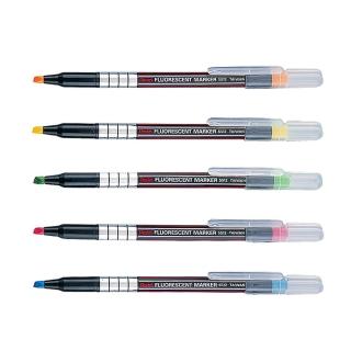 【Pentel 飛龍】螢光筆 1.0-3.5mm 20打/組 S512(橘、黃、綠、粉、藍)