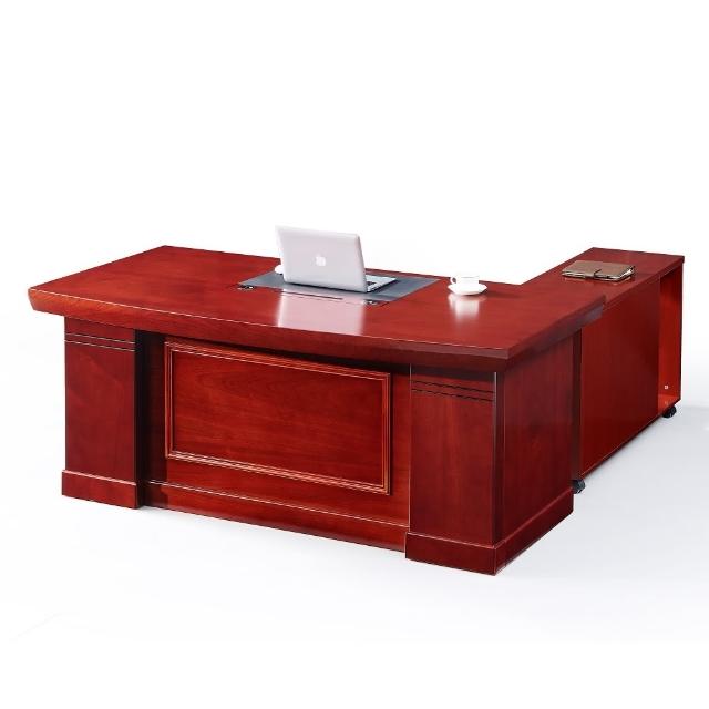 【MUNA 家居】5618型紅棕色6尺辦公桌組/含側櫃活動櫃(辦公桌 書桌 電腦桌 桌子 收納)