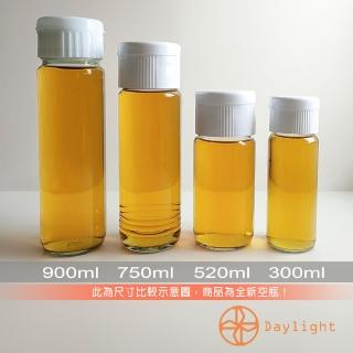 【Daylight】台灣製玻璃梅酒空瓶520/300ml-3件組(玻璃瓶 梅酒瓶 空瓶 分裝瓶 蜂蜜瓶 釀酒 玻璃罐)