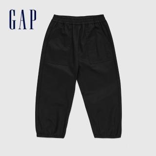 【GAP】男幼童裝 Logo束口鬆緊褲-黑色(890424)