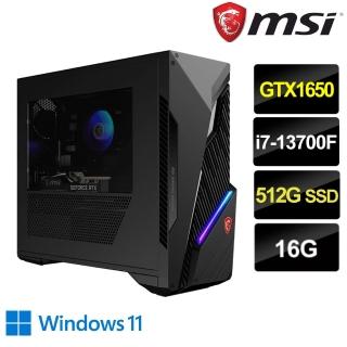 【MSI 微星】27型曲面電競螢幕組★i7 GTX1650電競電腦(Infinite S3/i7-13700F/16G/512G SSD/GTX1650/W11)
