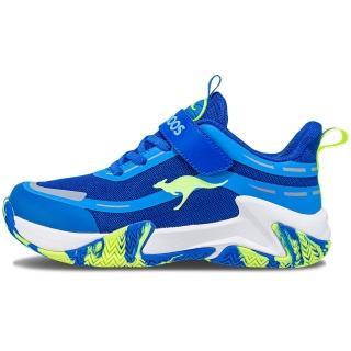 【KangaROOS】美國袋鼠鞋 童鞋 FLASH 2 中筒籃球式運動鞋 藍(KK41296)