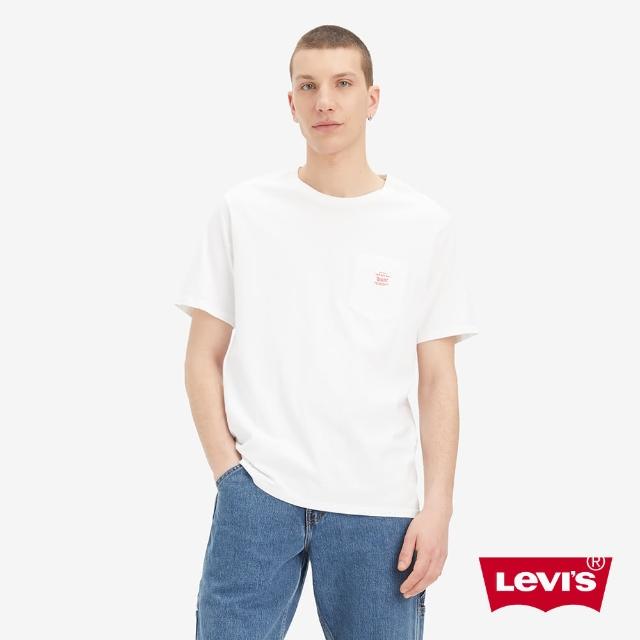 【LEVIS 官方旗艦】LEVIS Workwear工裝系列男款寬鬆版經典220G厚磅口袋短TEE 人氣新品 A5850-0005
