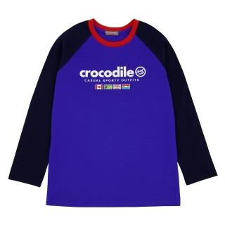 【Crocodile Junior 小鱷魚童裝】『小鱷魚童裝』LOGO印圖撞色T恤(U64478-55 小童款)