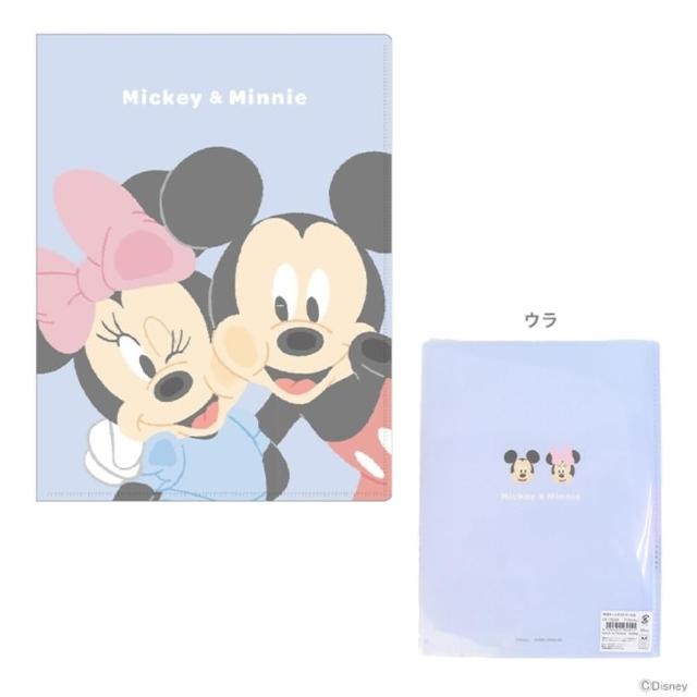 【小禮堂】Disney 迪士尼 米奇米妮 多功能資料夾 - 貼臉款(平輸品)