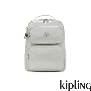 【KIPLING官方旗艦館】低調簡約銀素面手提後背兩用包-KAGAN B