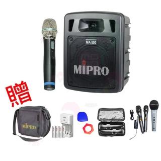 【MIPRO】MA-300(最新二代藍芽/USB鋰電池手提式無線擴音機+1手握麥克風)