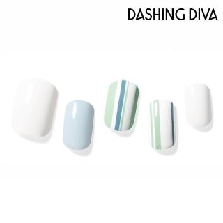 即期品【DASHING DIVA】MAGICPRESS薄型美甲片_蔚藍條紋(240901)