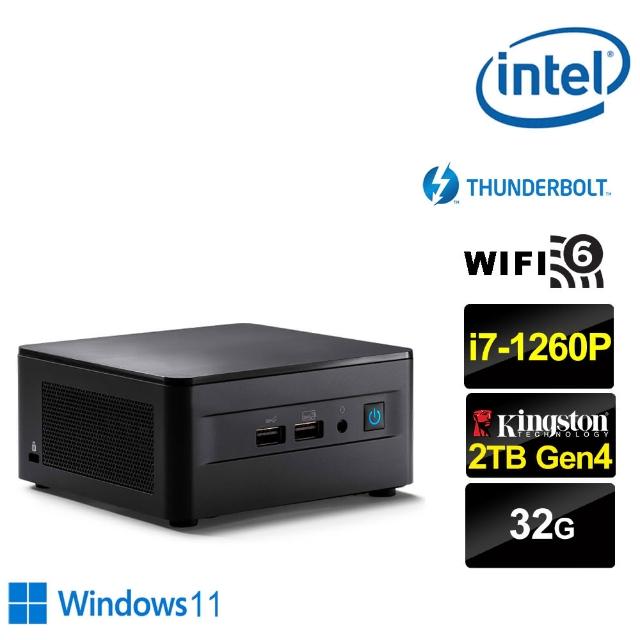 Intel 英特爾】NUC平台i7十二核{光影上尉IIW} Win11迷你電腦(i7-1260P