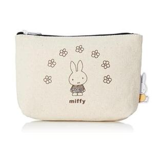 【小禮堂】Miffy 米飛兔 扁平收納包 - 花朵款(平輸品)
