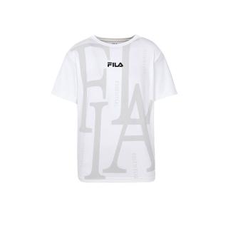 【FILA官方直營】男LYCRA彈性圓領T恤 機能T恤-白(1TEY-1600-WT)