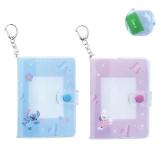 【小禮堂】Sanrio 三麗鷗 卡片套鑰匙圈 - 彩帶款 史迪奇 牡蠣寶寶(平輸品)