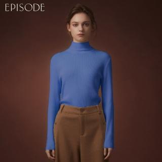 【EPISODE】經典舒適百搭半高領羊毛針織衫135502（藍）