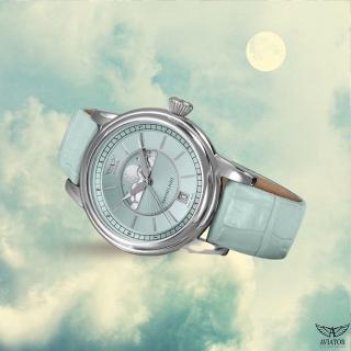 【瑞士 Aviator】DOUGLAS MOONFLIGHT 月相顯示時尚腕錶(V.1.33.0.261.4)