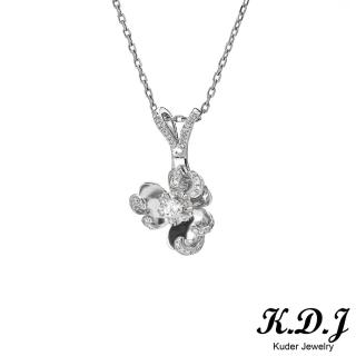 【K.D.J 圓融珠寶】開運花朵天然鑽石18k墜飾