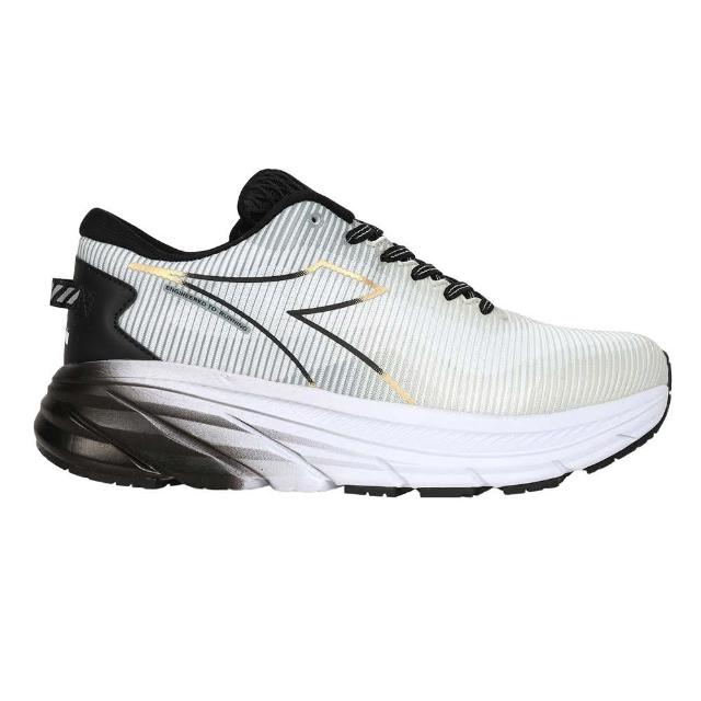 【DIADORA】男專業避震慢跑鞋-超寬楦-運動 訓練 白黑灰金(DA71509)