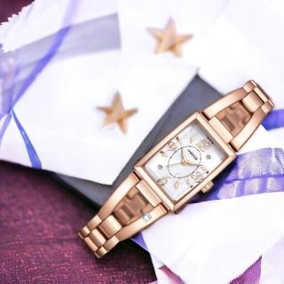 【CITIZEN 星辰】Wicca 公主系列 方形太陽能腕錶 手錶 畢業 禮物(KF7-562-21)