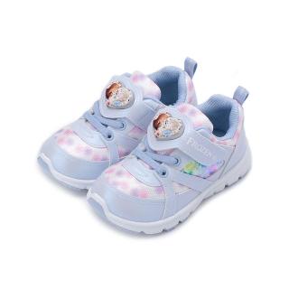 【Disney 迪士尼】16-21cm 電燈魔鬼氈運動鞋 藍 中大童鞋 FNKX37456