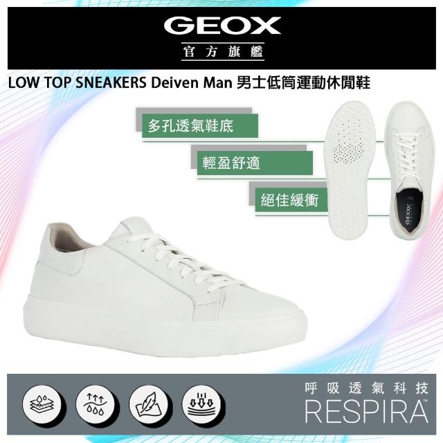 【GEOX】Deiven Man 男士低筒運動休閒鞋 白(RESPIRA GM3F104-00)