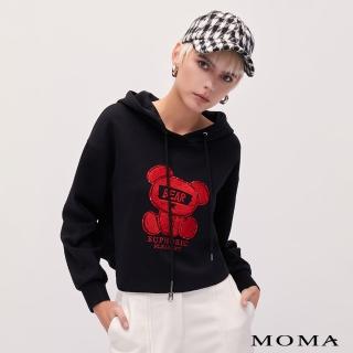 【MOMA】可愛快樂小熊太空棉衛衣(黑色)