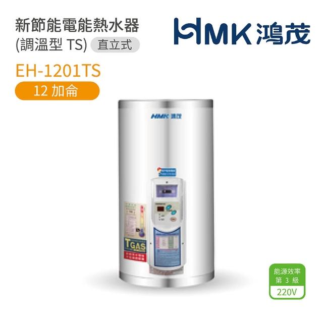 【HMK 鴻茂】12加侖 直掛式 新節能電能熱水器 調溫TS型(EH-1201TS 不含安裝)