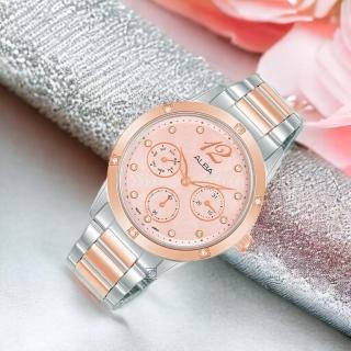 【ALBA】雅柏 Fashion系列 粉色 三眼時尚腕錶(VD75-X133P/AP6712X1)