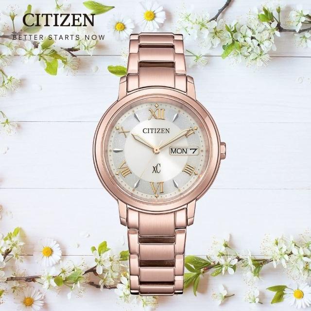 【CITIZEN 星辰】XC 亞洲限定 光動能大三針女錶32.5mm(EW2426-62A)