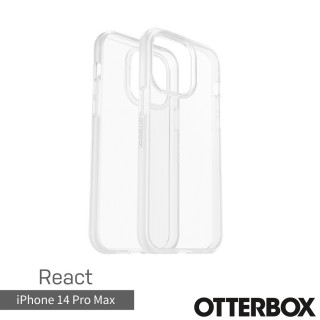 【OtterBox】iPhone 14 Pro Max 6.7吋 React 輕透防摔殼(透明)