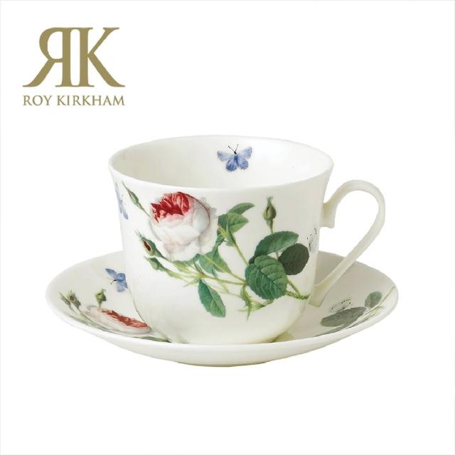 【英國ROY KIRKHAM】Palace Garden 玫瑰花園系列450ml 早餐骨瓷杯盤組(咖啡 花茶 杯盤組)