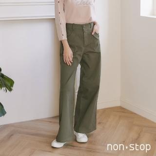 【non-stop】大地色系質感直筒褲-2色
