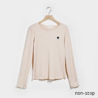 【non-stop】親膚木耳邊織紋T恤-2色
