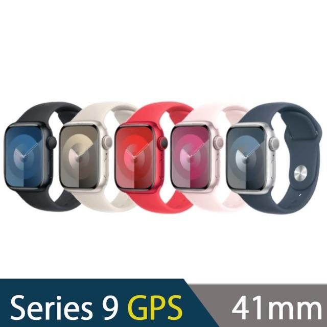 【Apple】Apple Watch S9 GPS 41mm(鋁金屬錶殼搭配運動型錶帶)