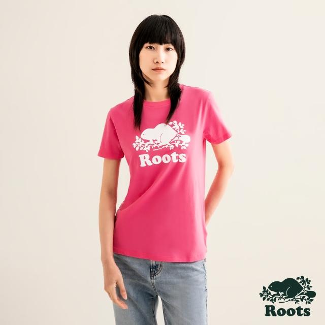 【Roots】Roots 女裝- COOPER BEAVER 短袖T恤(粉色)